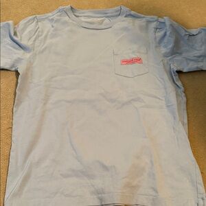 Vineyard Vines Sky Blue Tee with Pink Logo